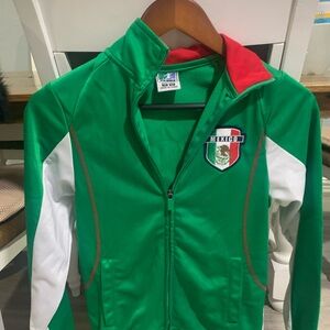Anna Green and White Kids Mexico Hoodie